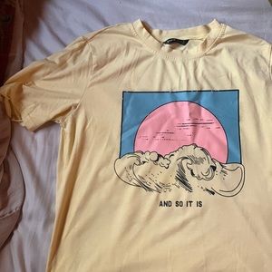shein size medium yellow shirt